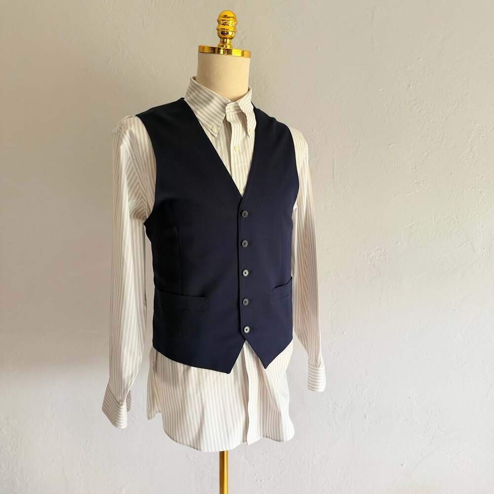 Brooks Brothers Explorer Classic Men's Navy Blue 5 Button Suit Vest 40R